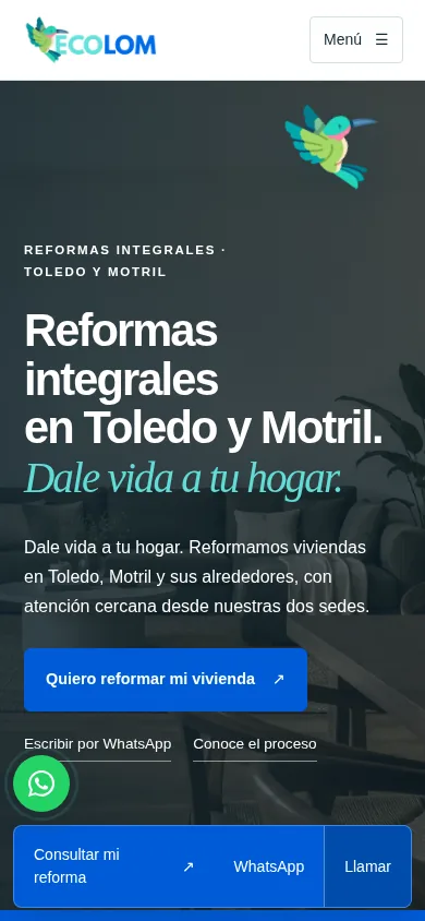 Versión móvil comprobada de la portada de Ecolom