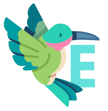Isotipo original del colibrí de Ecolom